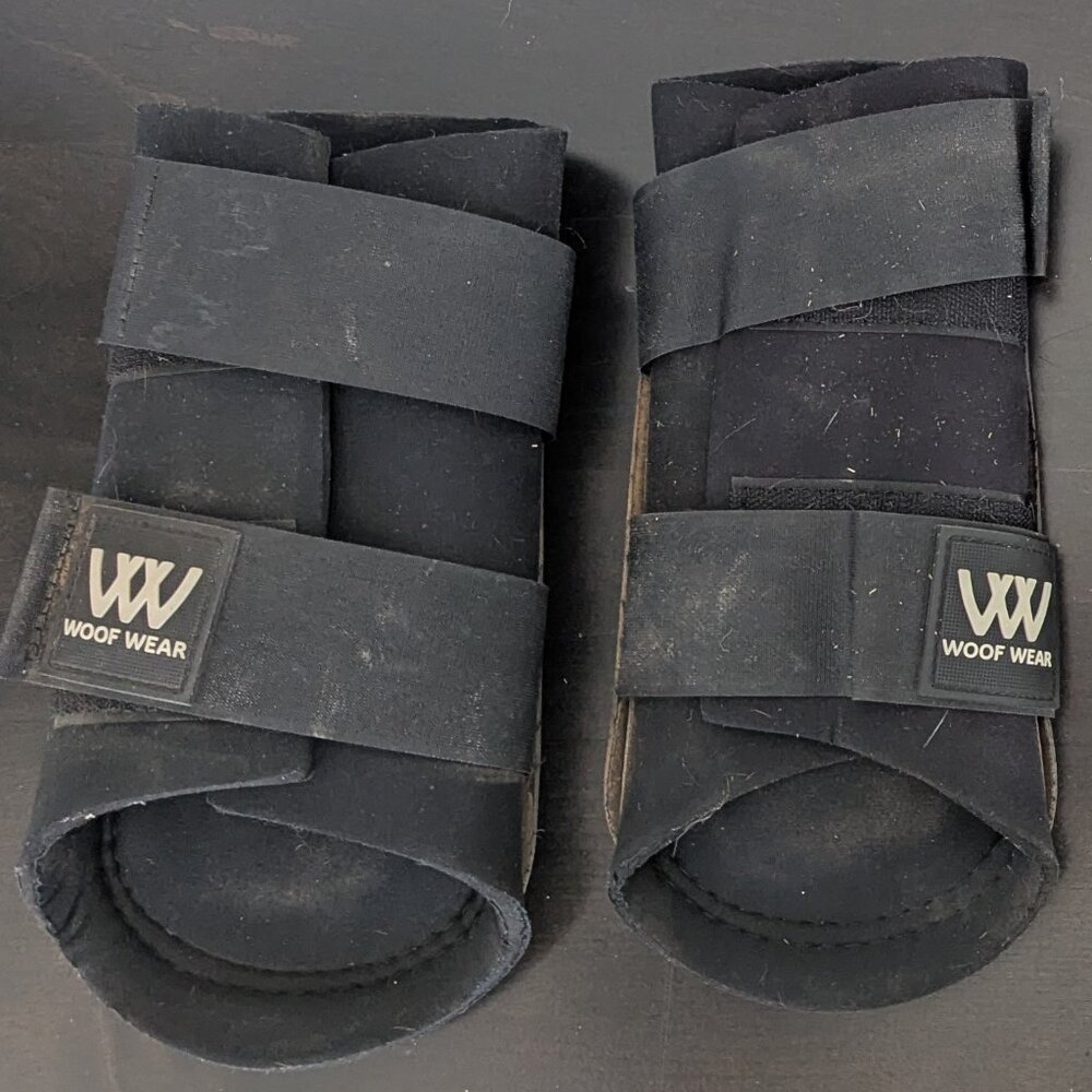 Woof Wear Brushing Boots - Black - Size LARGE